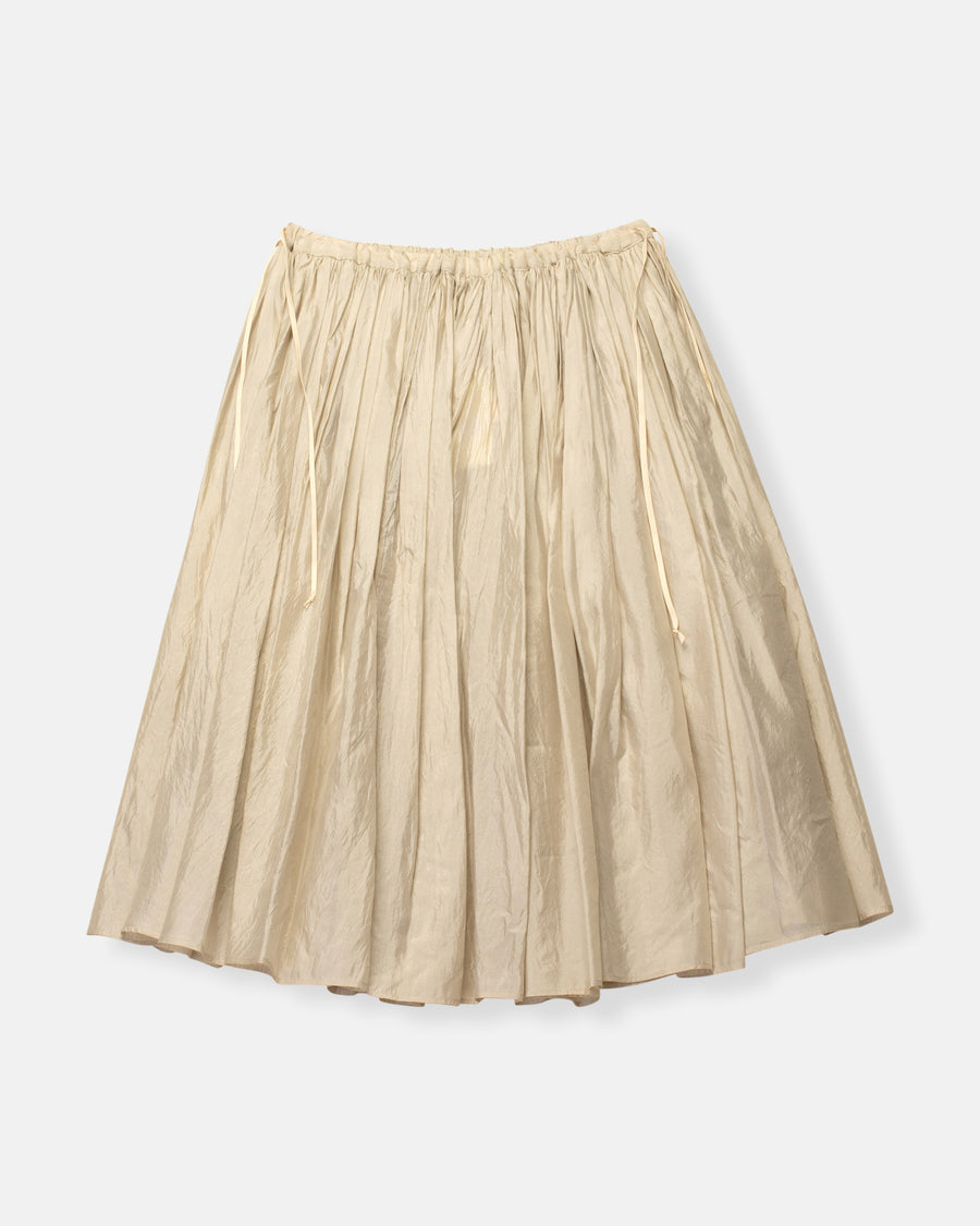 silk organza gathered skirt
