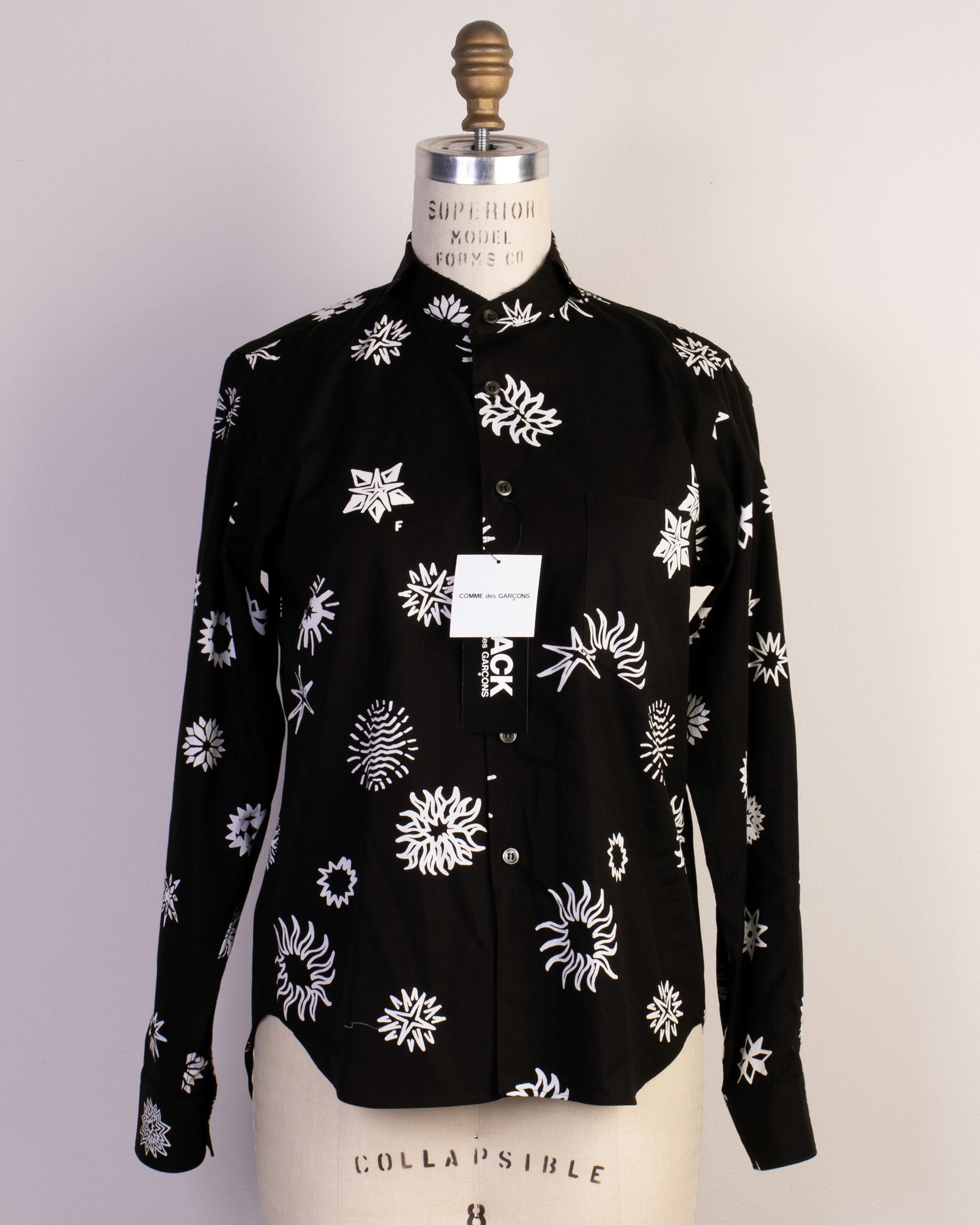 comme des garcons black filip pagowski print shirt noodle stories