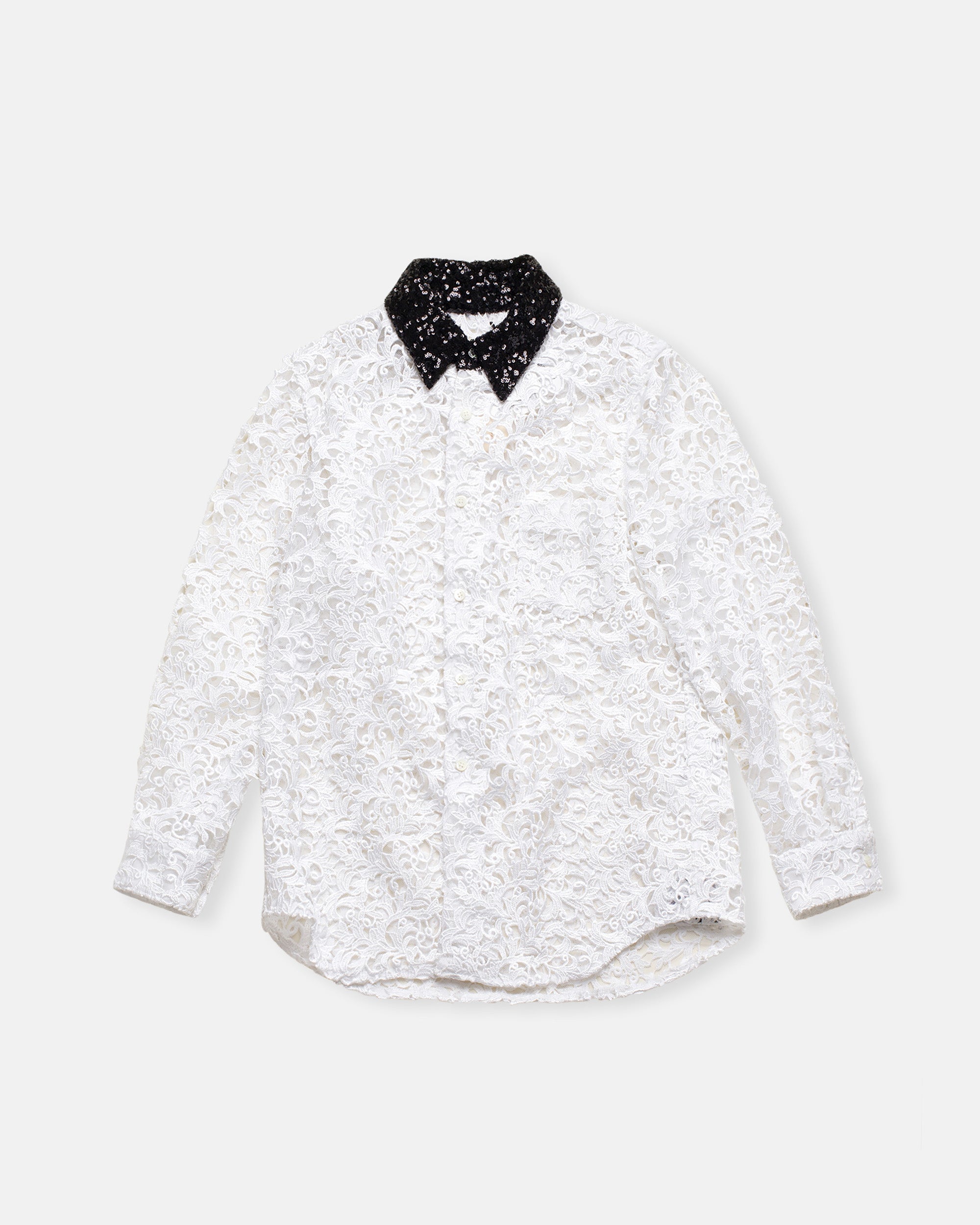 Sequin collar shirt cheap
