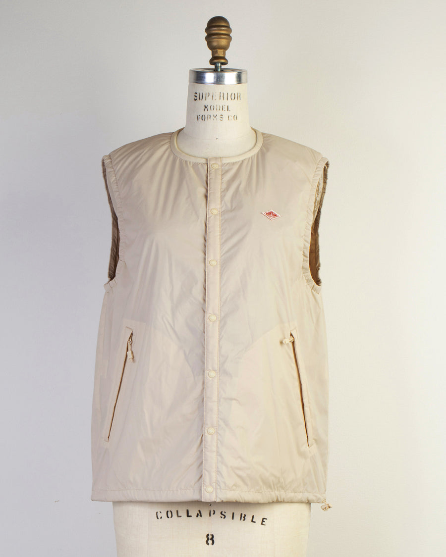 insulated collarless vest