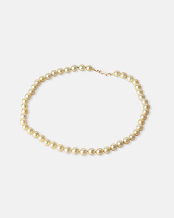 pale gold philippine pearl necklace