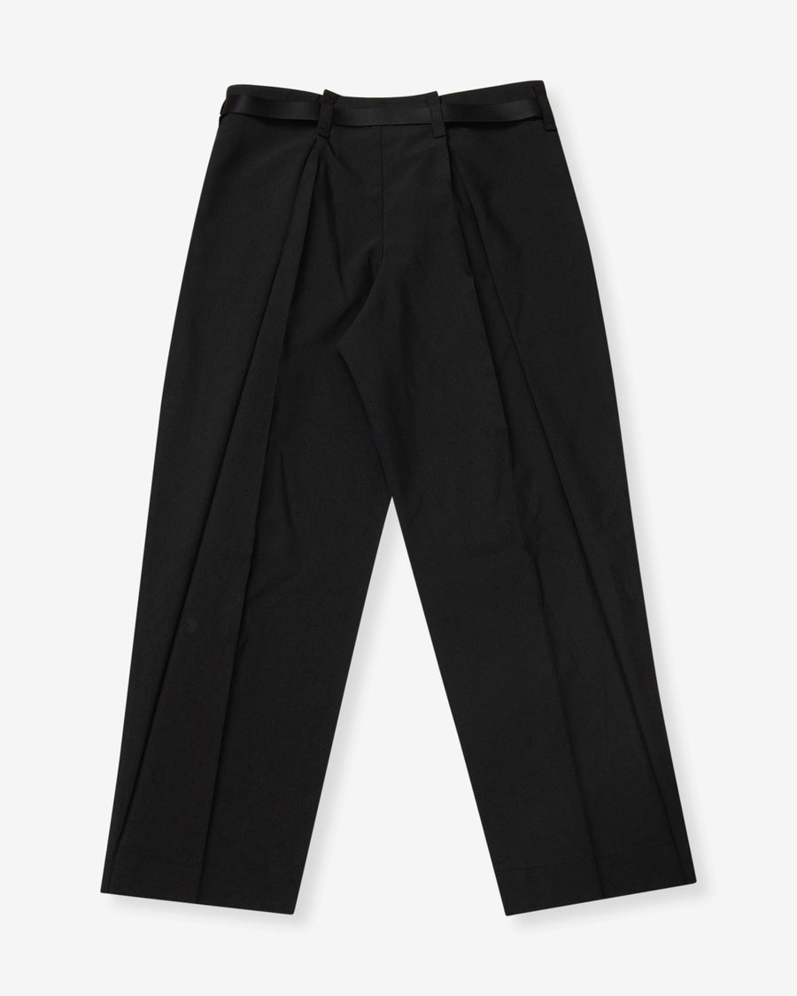 tapered oblique fold pants