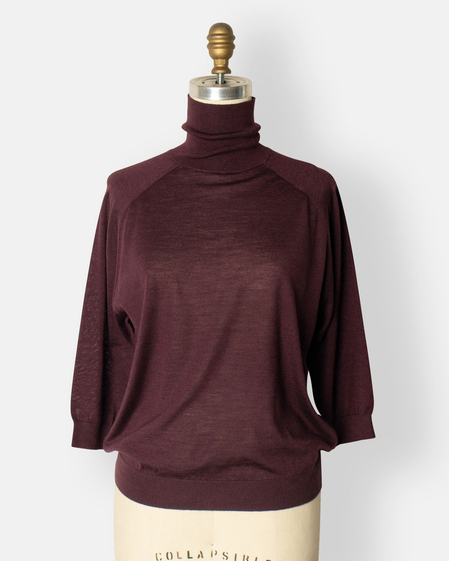 elbow sleeve turtleneck