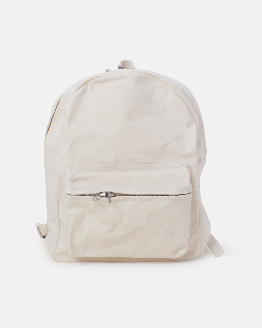 small washed canvas backpack