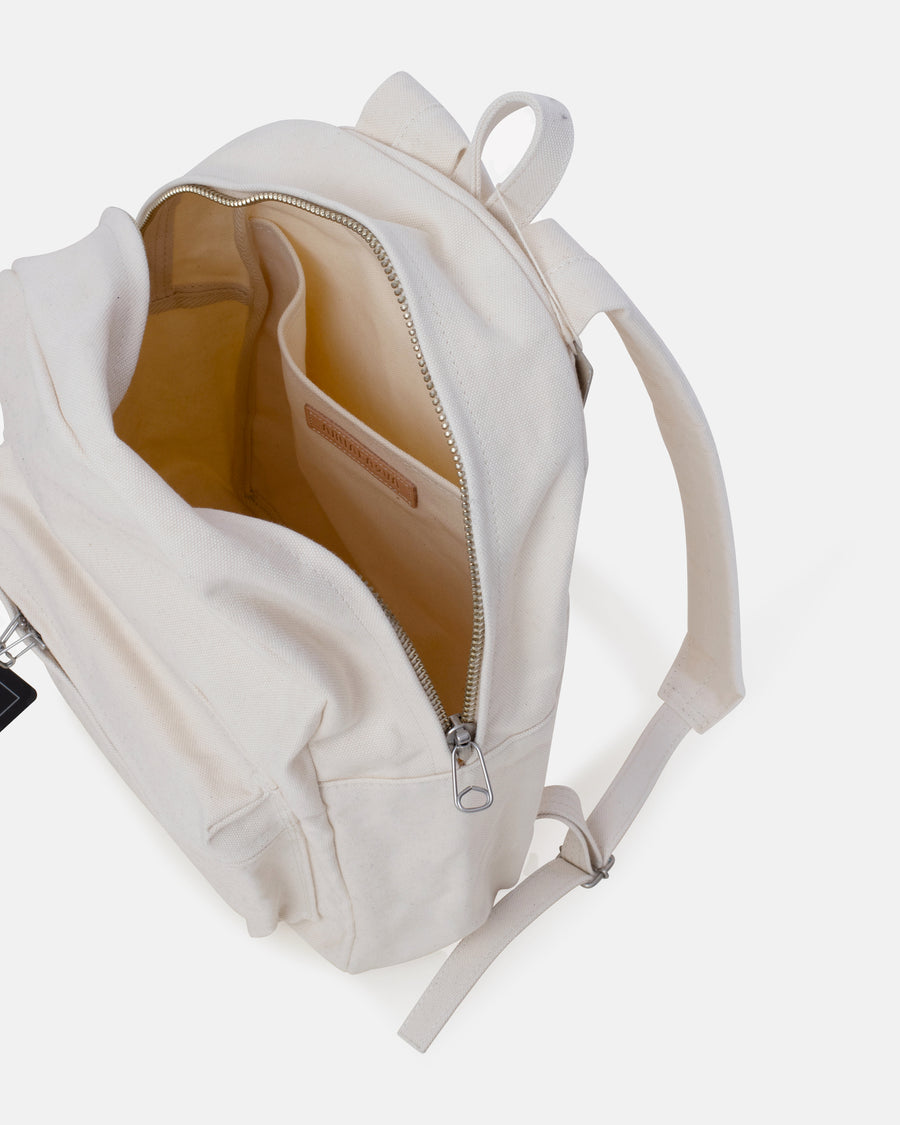 small washed canvas backpack