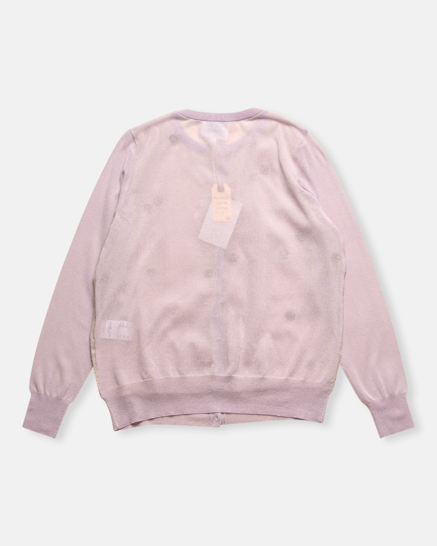 knit cardigan with embroidery fabric