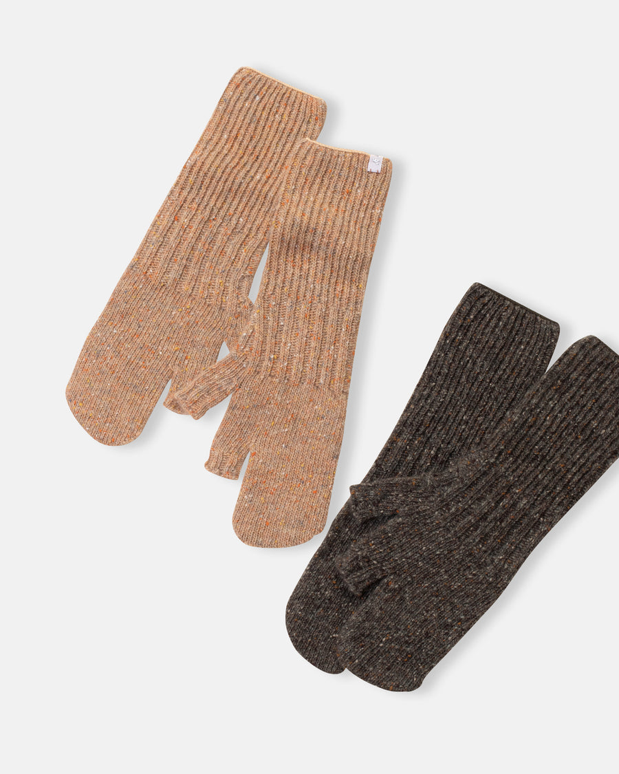 cashmere rib gloves