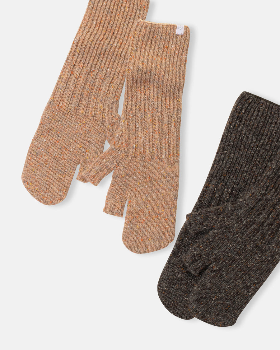 cashmere rib gloves
