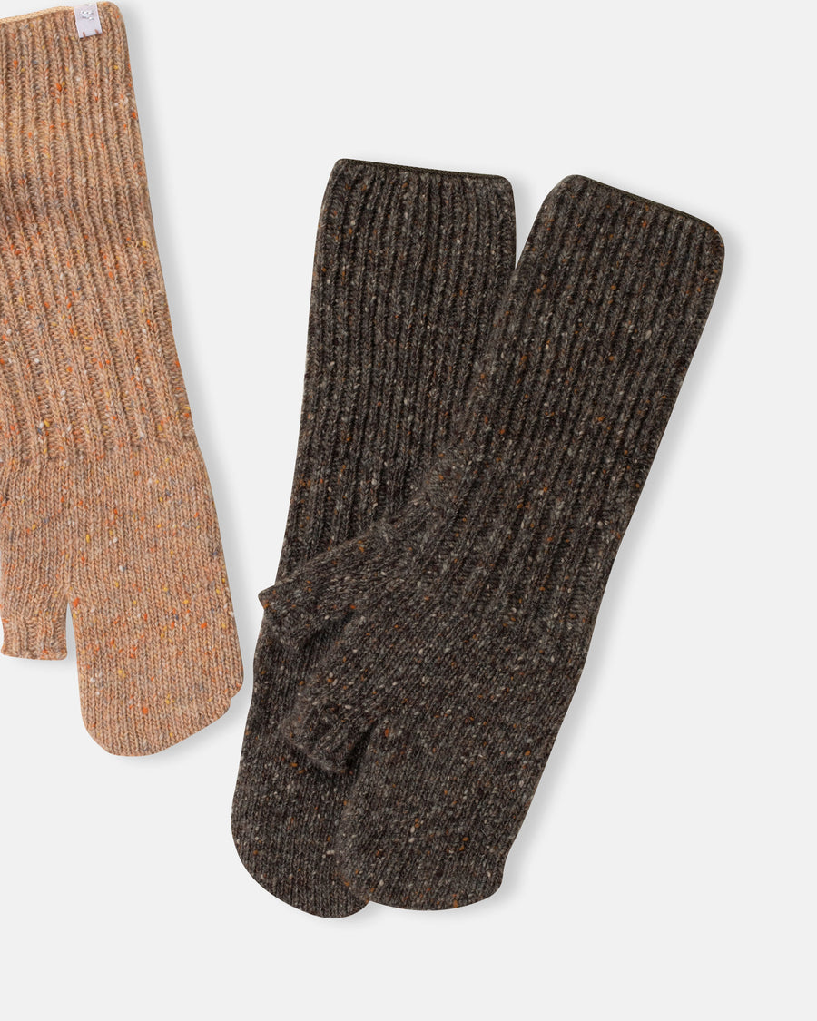 cashmere rib gloves