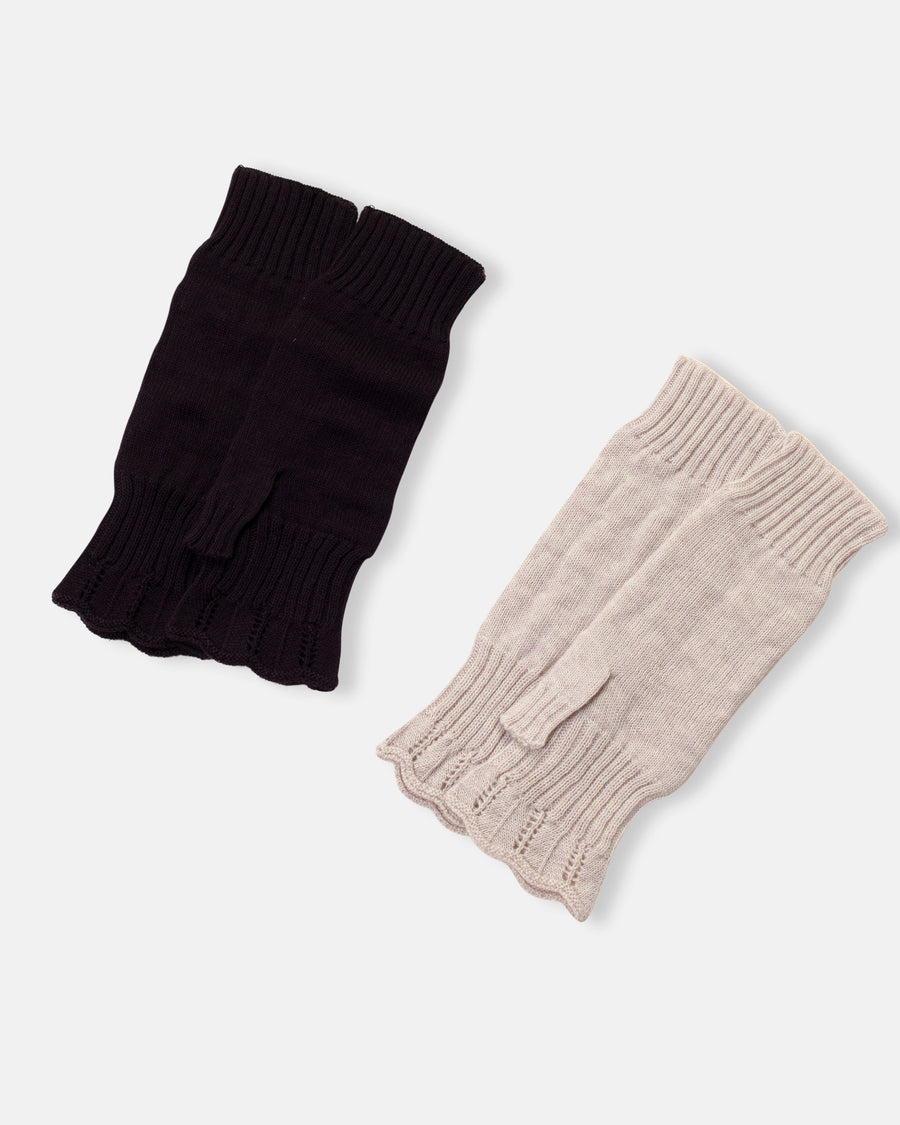 cotton cashmere fingerless gloves
