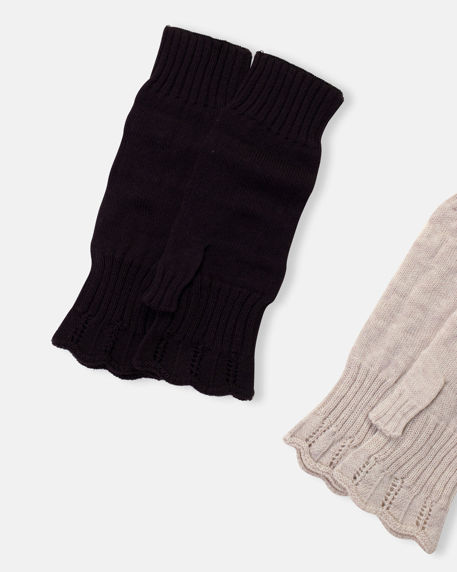 cotton cashmere fingerless gloves