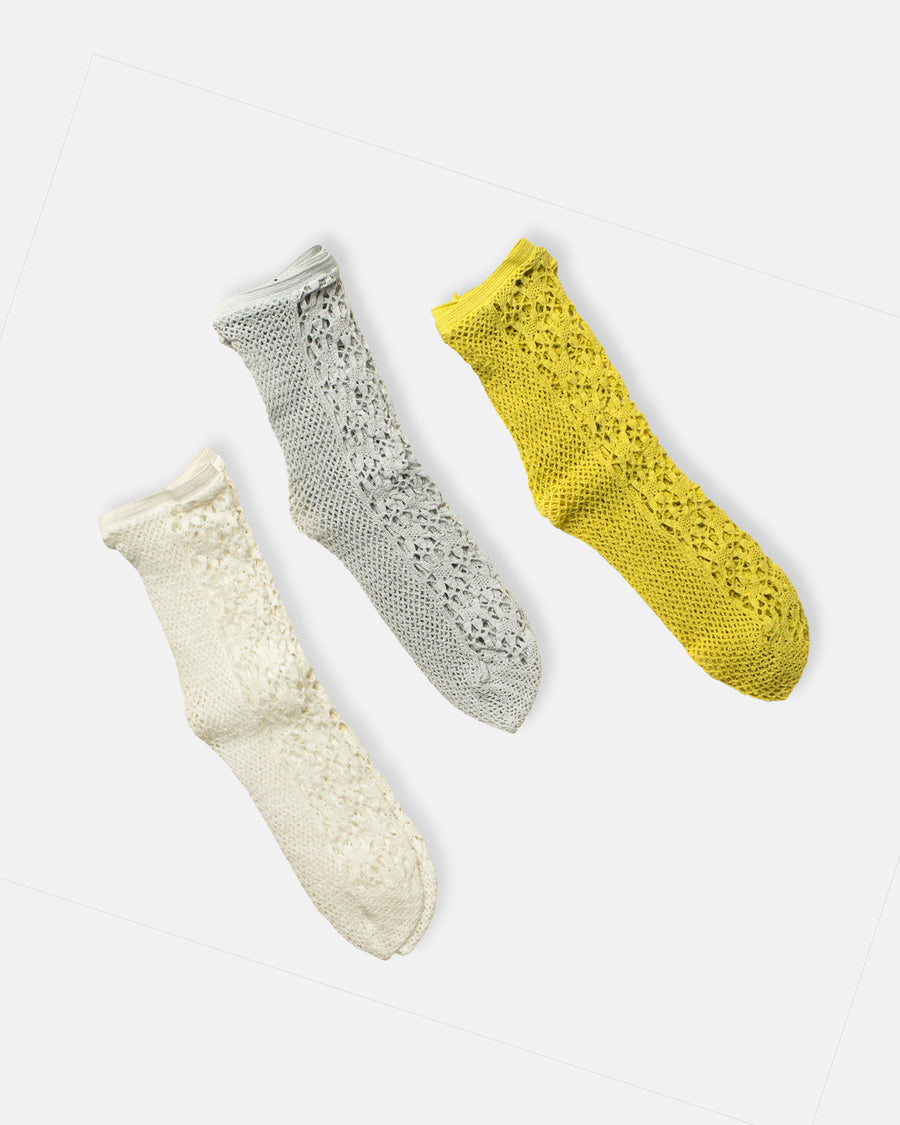 flower front lace socks