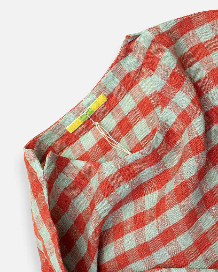 mota linen line pocket blouse