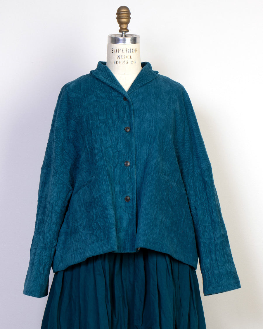 corduroy dropped shoulder jacket