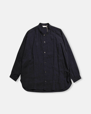 band collar simple shirt