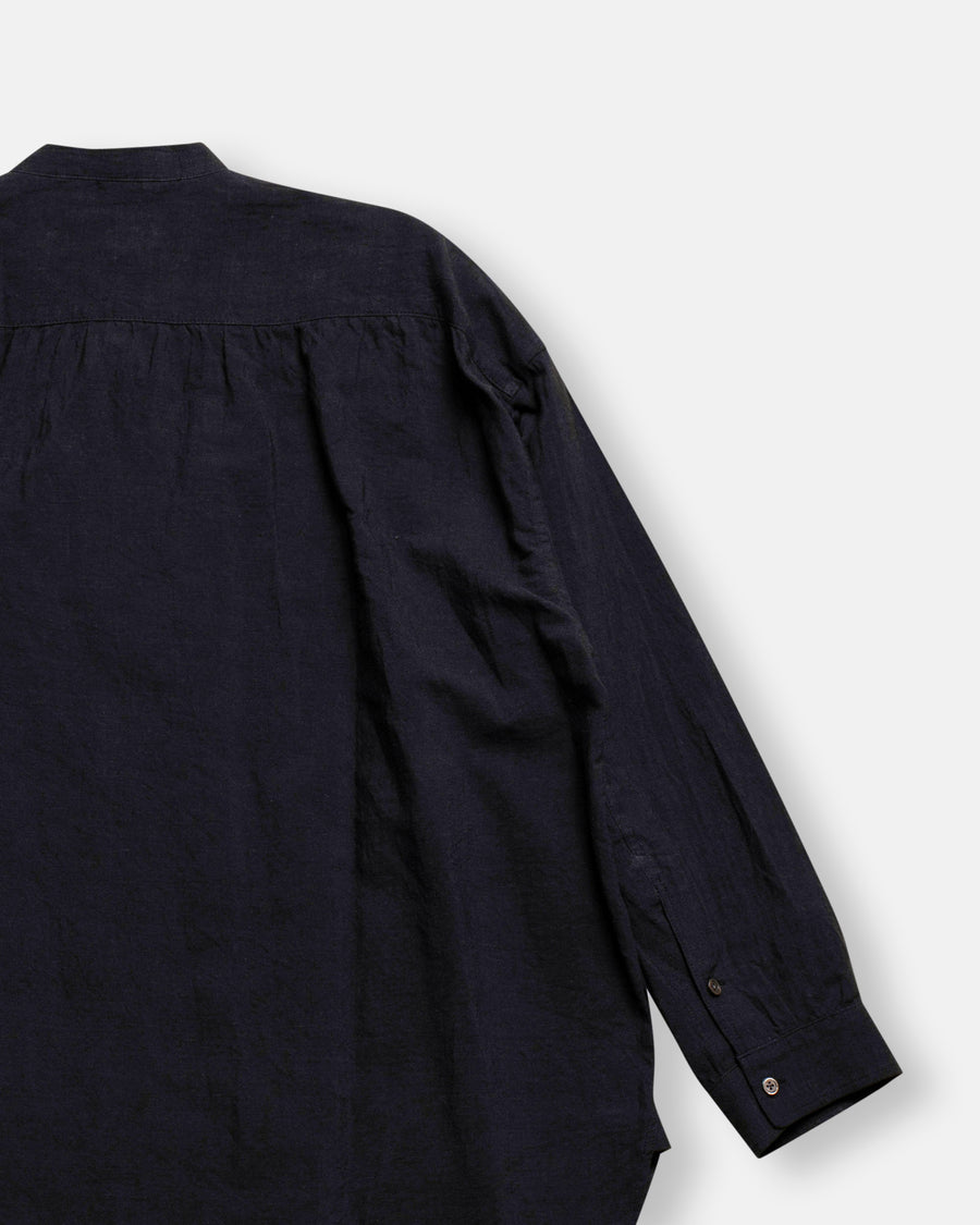 band collar simple shirt