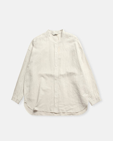 band collar simple shirt