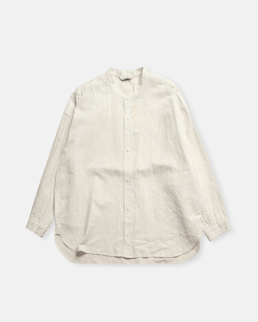 band collar simple shirt