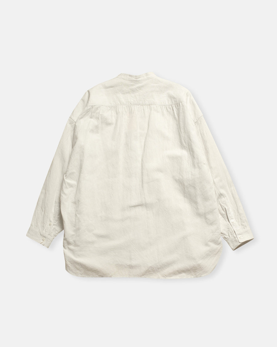 band collar simple shirt