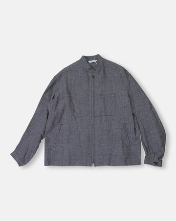 stand collar work blouson