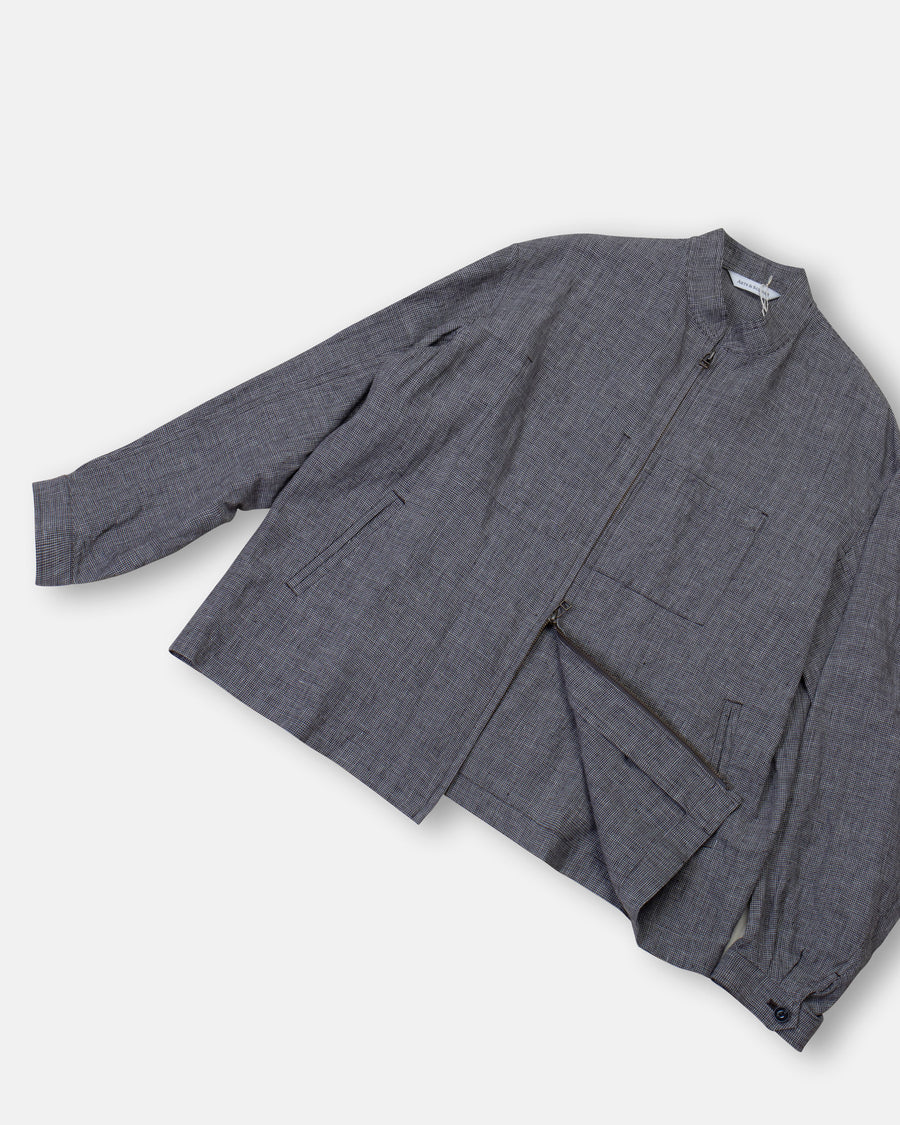 stand collar work blouson