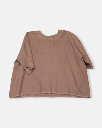 short sleeve tent line blouse