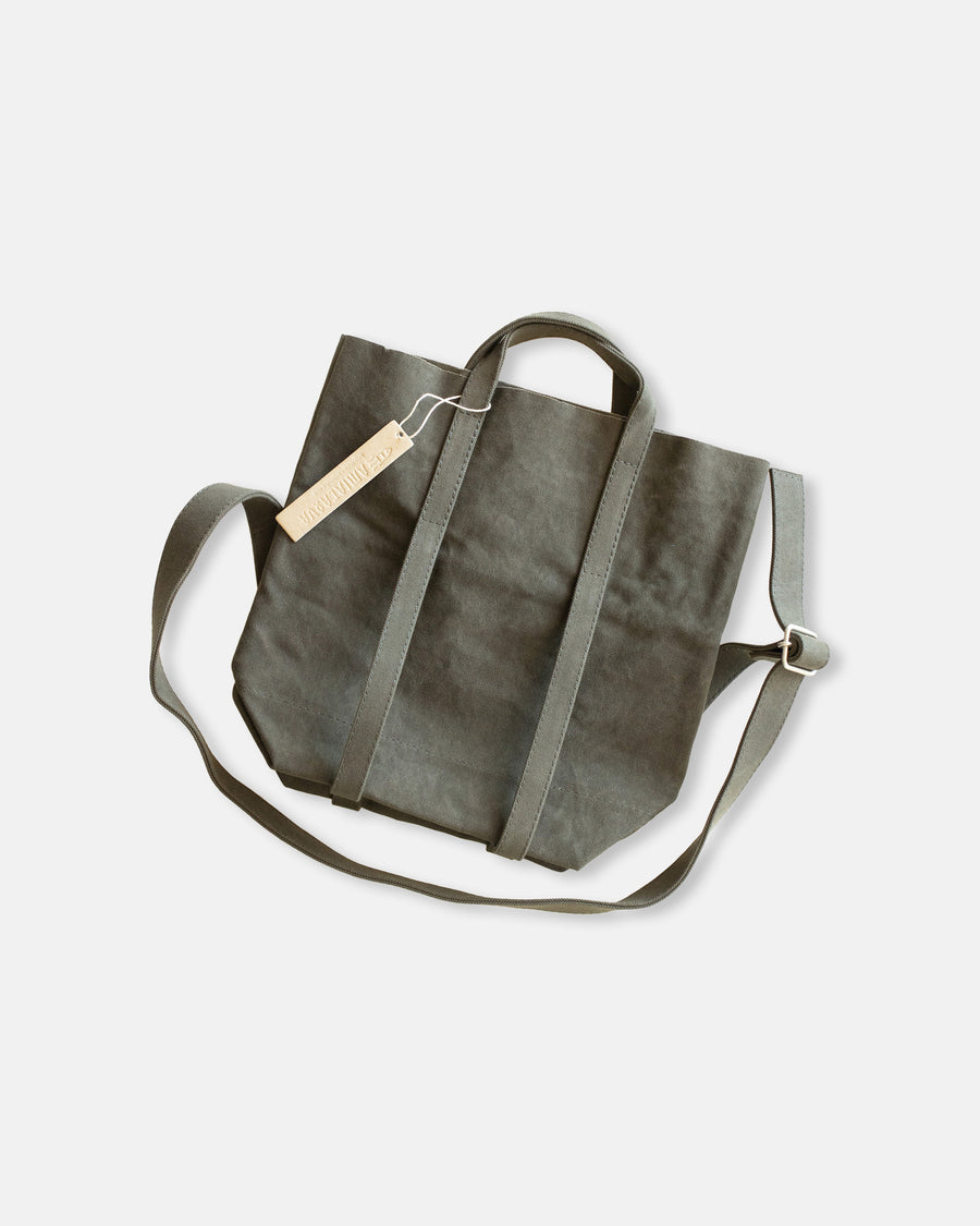 washed canvas 2 way tote