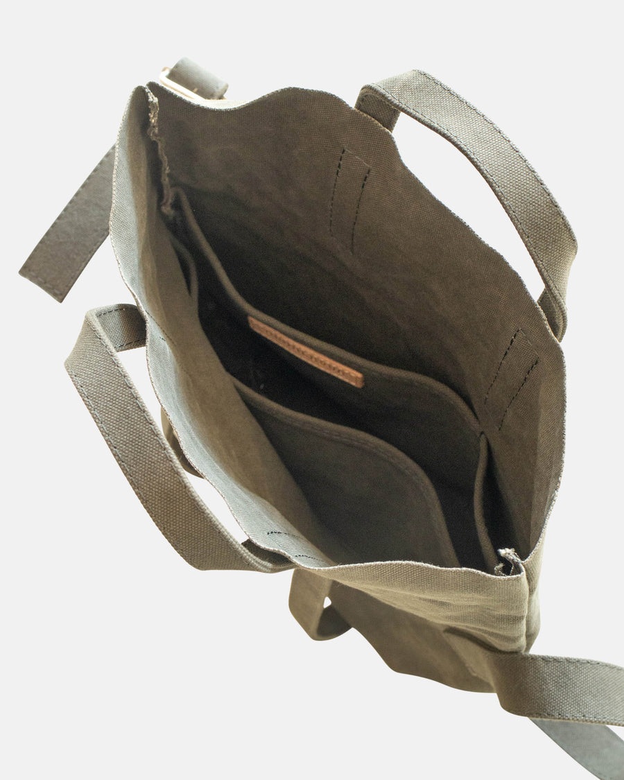 washed canvas 2 way tote