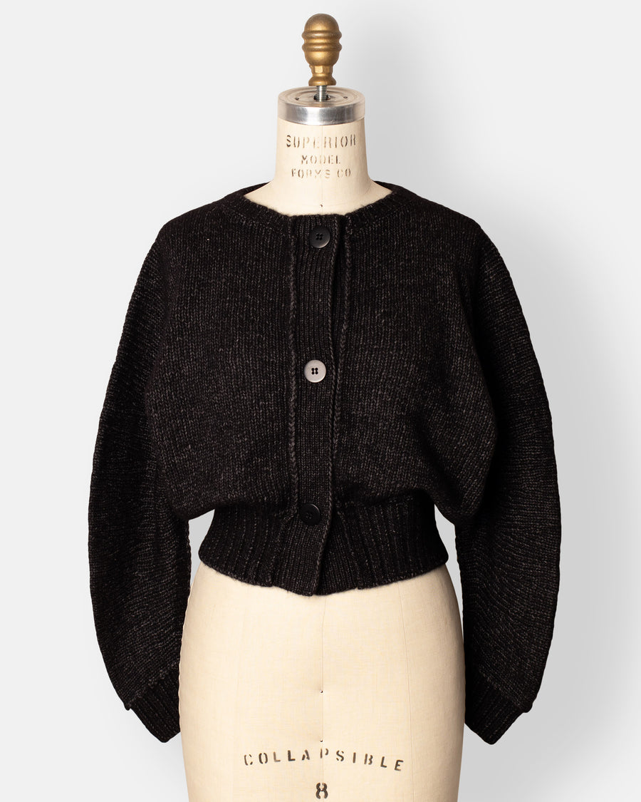 cotton wool knit cardigan