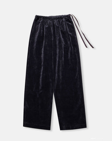 side tie velvet trousers