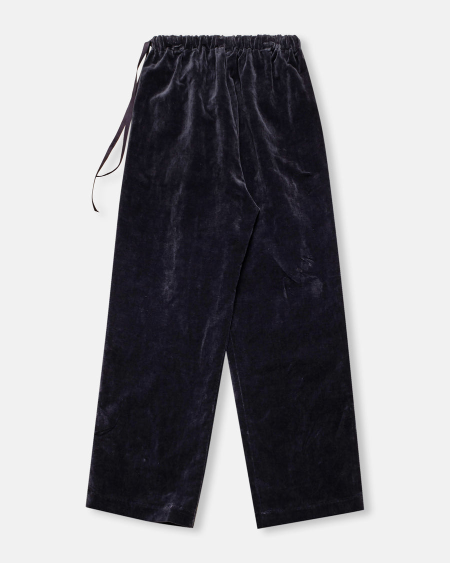 side tie velvet trousers