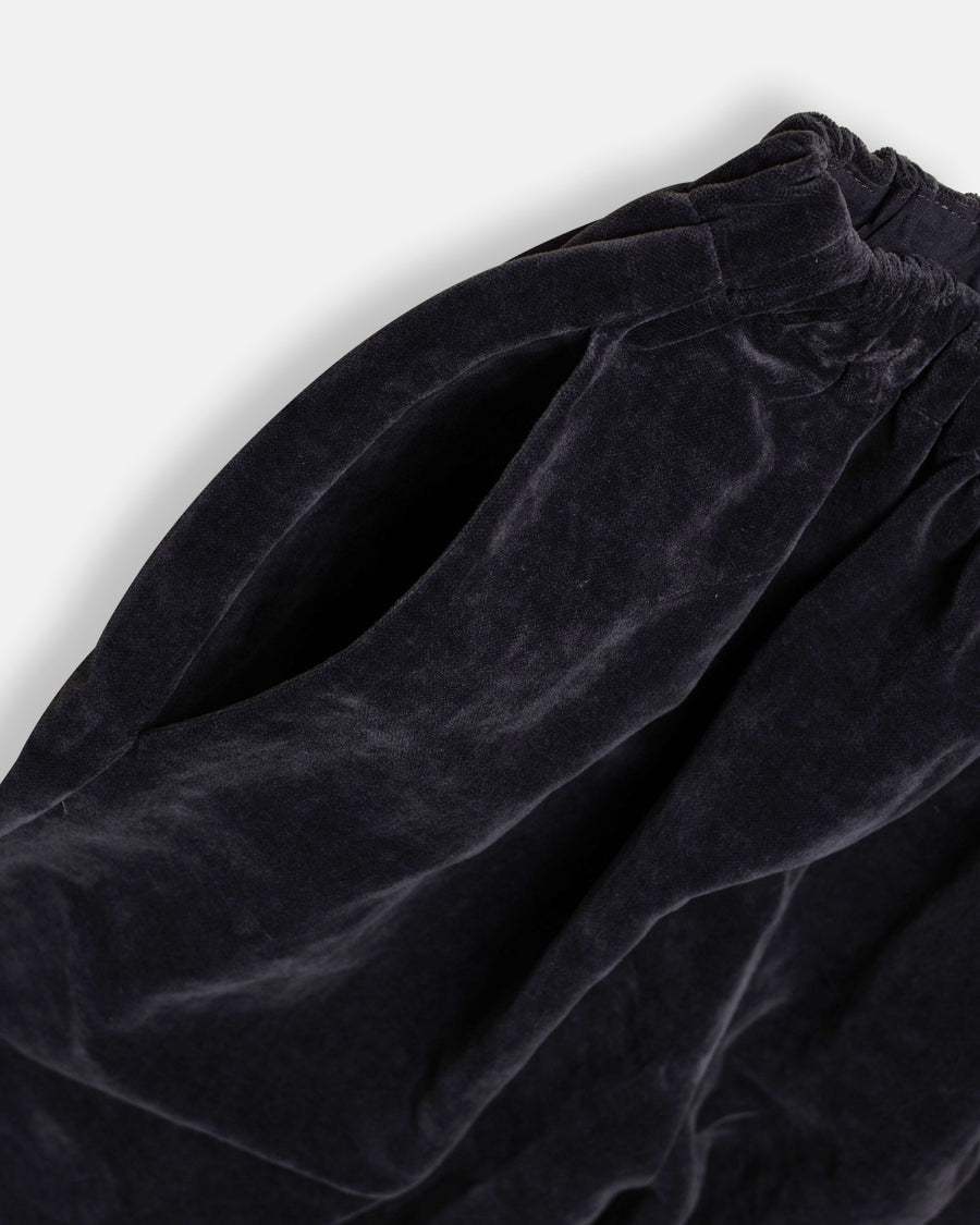 side tie velvet trousers