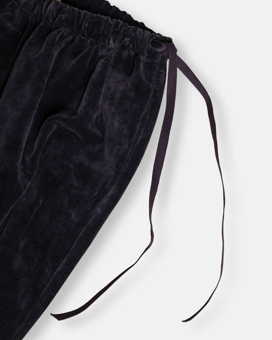side tie velvet trousers