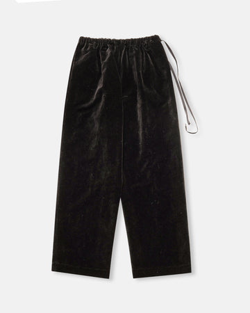 side tie velvet trousers