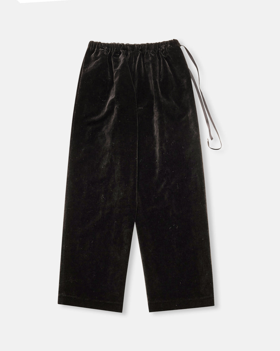 side tie velvet trousers
