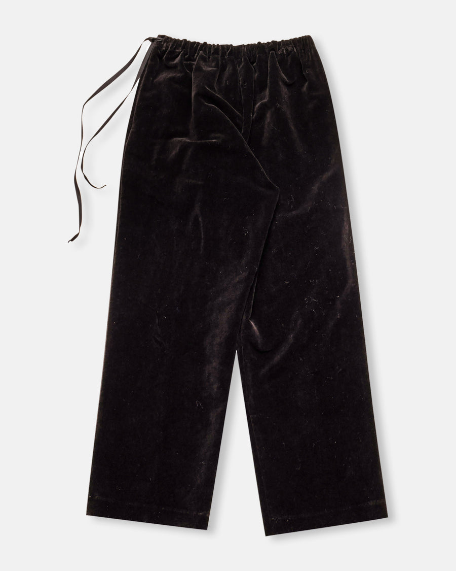 side tie velvet trousers