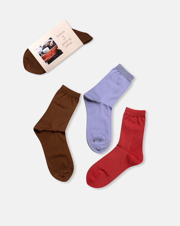 3 pairs of colors socks