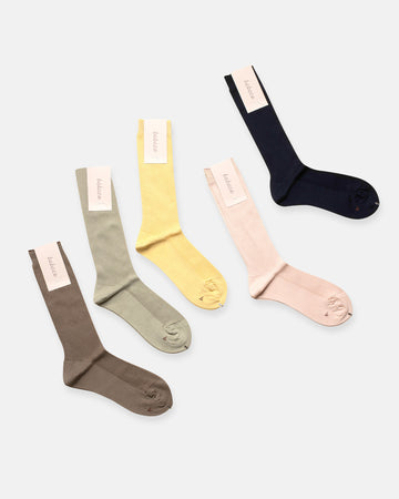 cotton fine ribbed socks