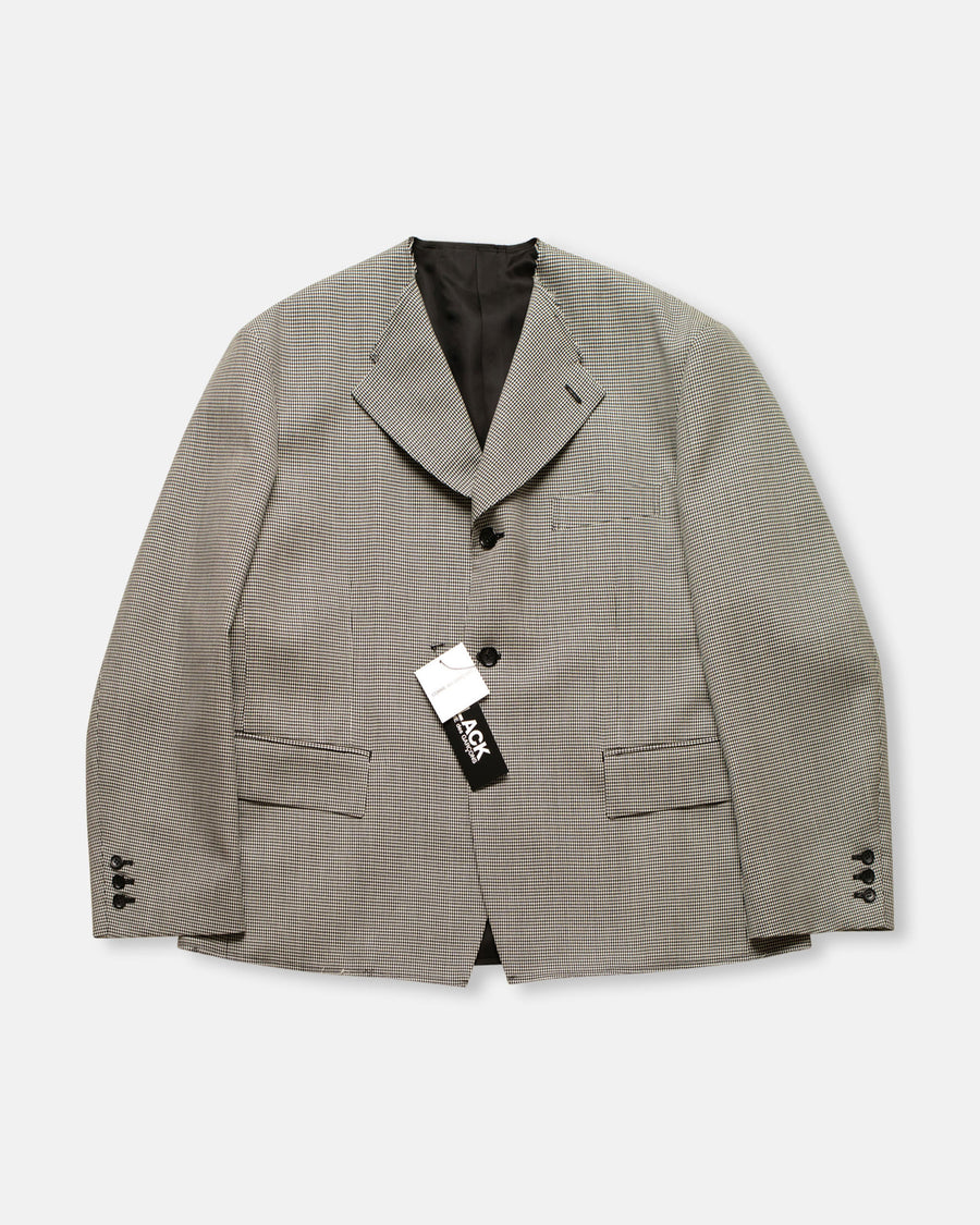 raw edge houndstooth jacket
