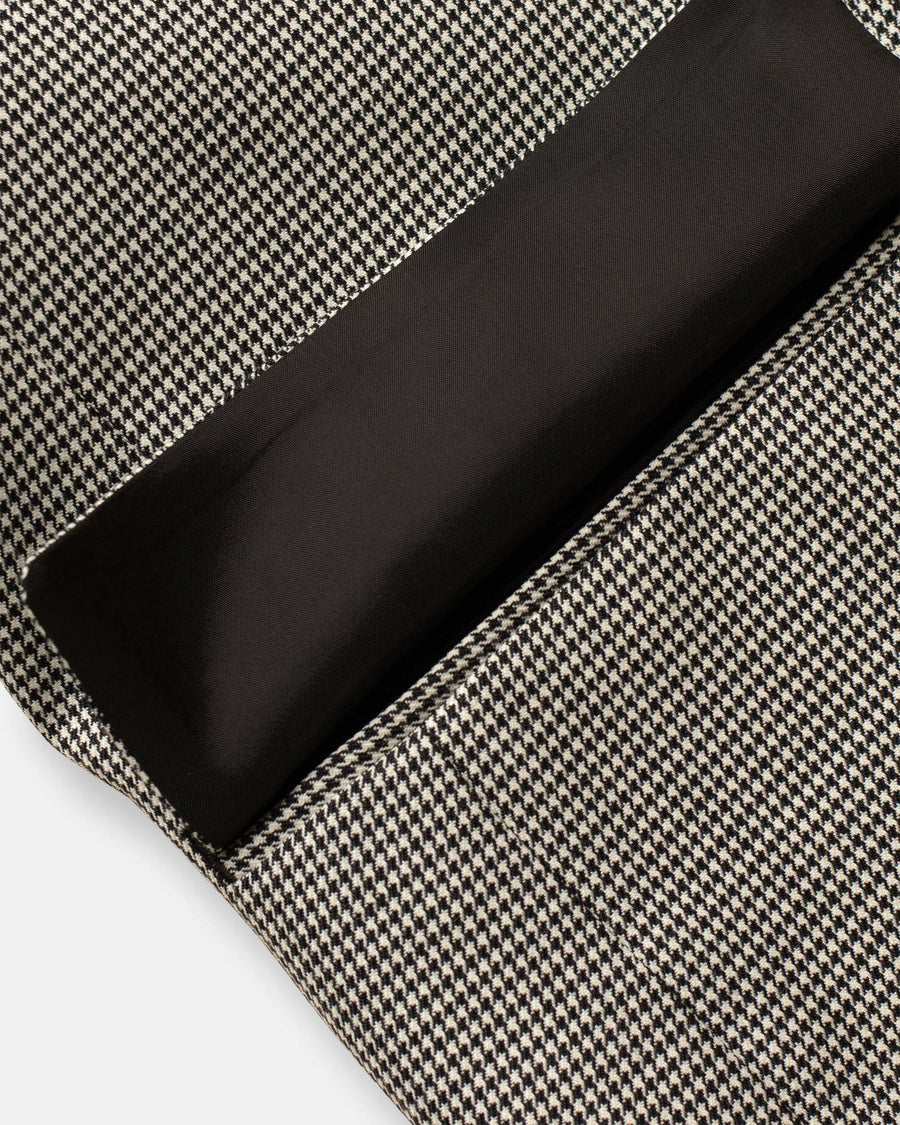 raw edge houndstooth jacket