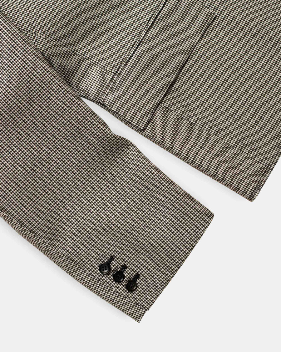 raw edge houndstooth jacket
