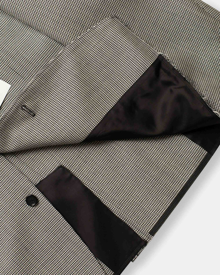 raw edge houndstooth jacket