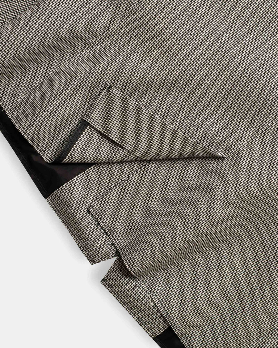 raw edge houndstooth jacket