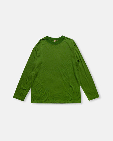 wool jersey long sleeve t-shirt green