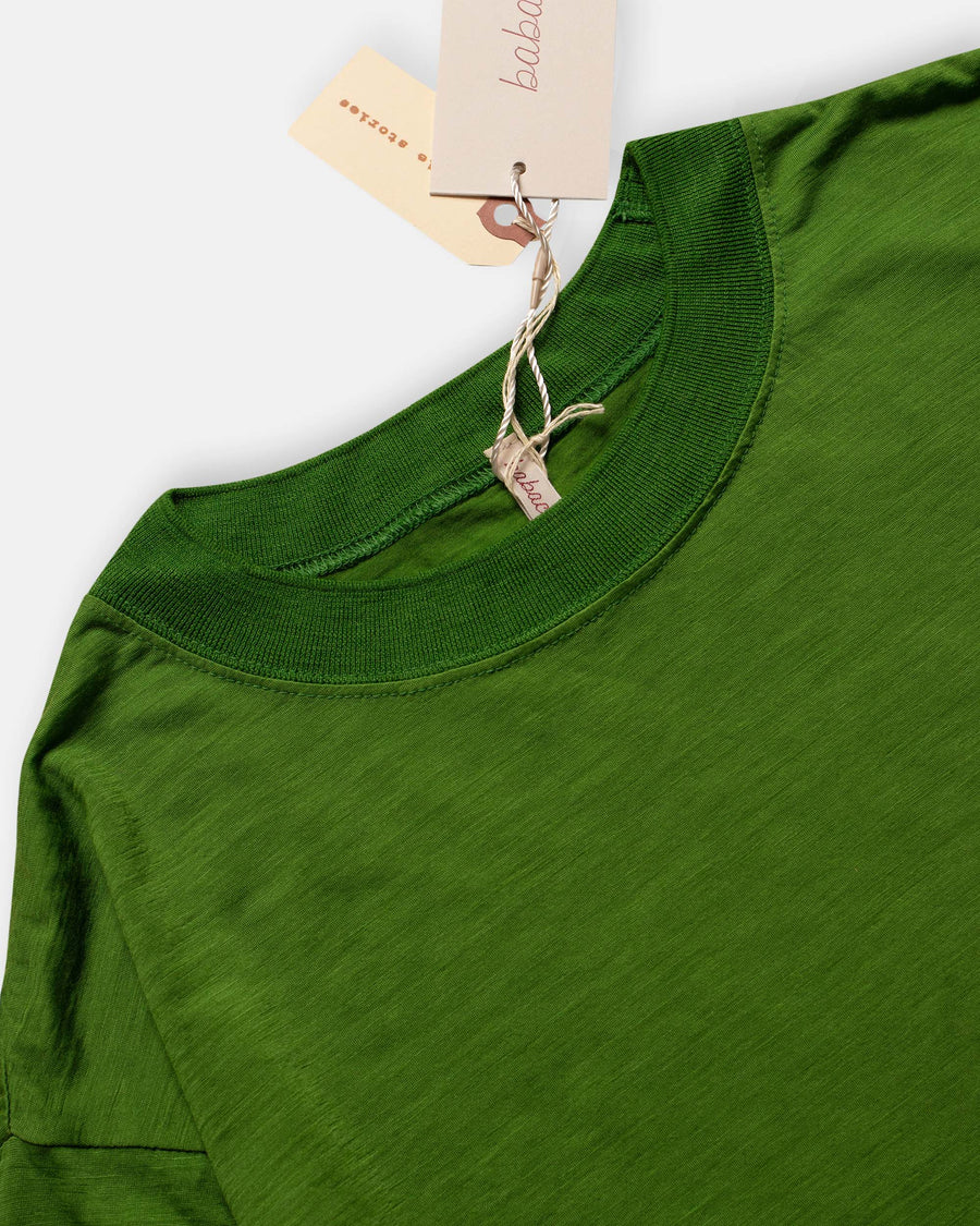 wool jersey long sleeve t-shirt green
