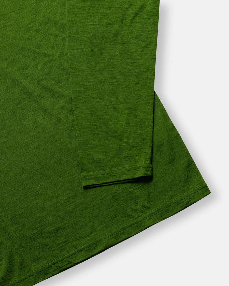 wool jersey long sleeve t-shirt green