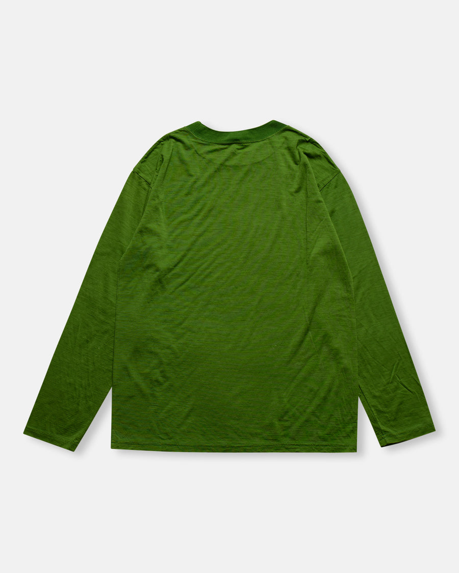 wool jersey long sleeve t-shirt green