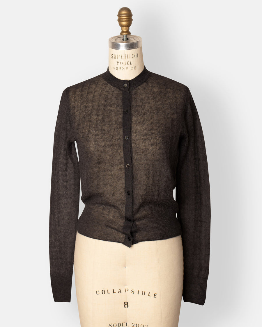 fine mohair silk cardigan