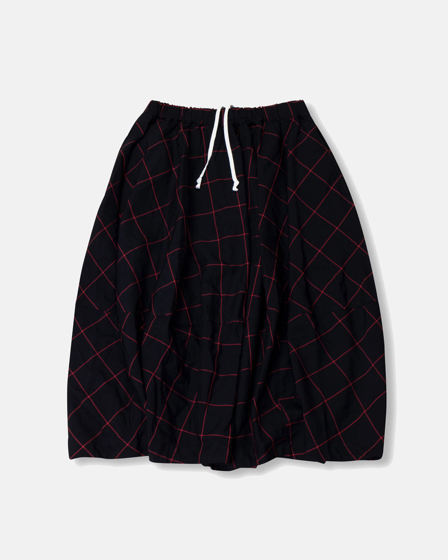 windowpane check skirt