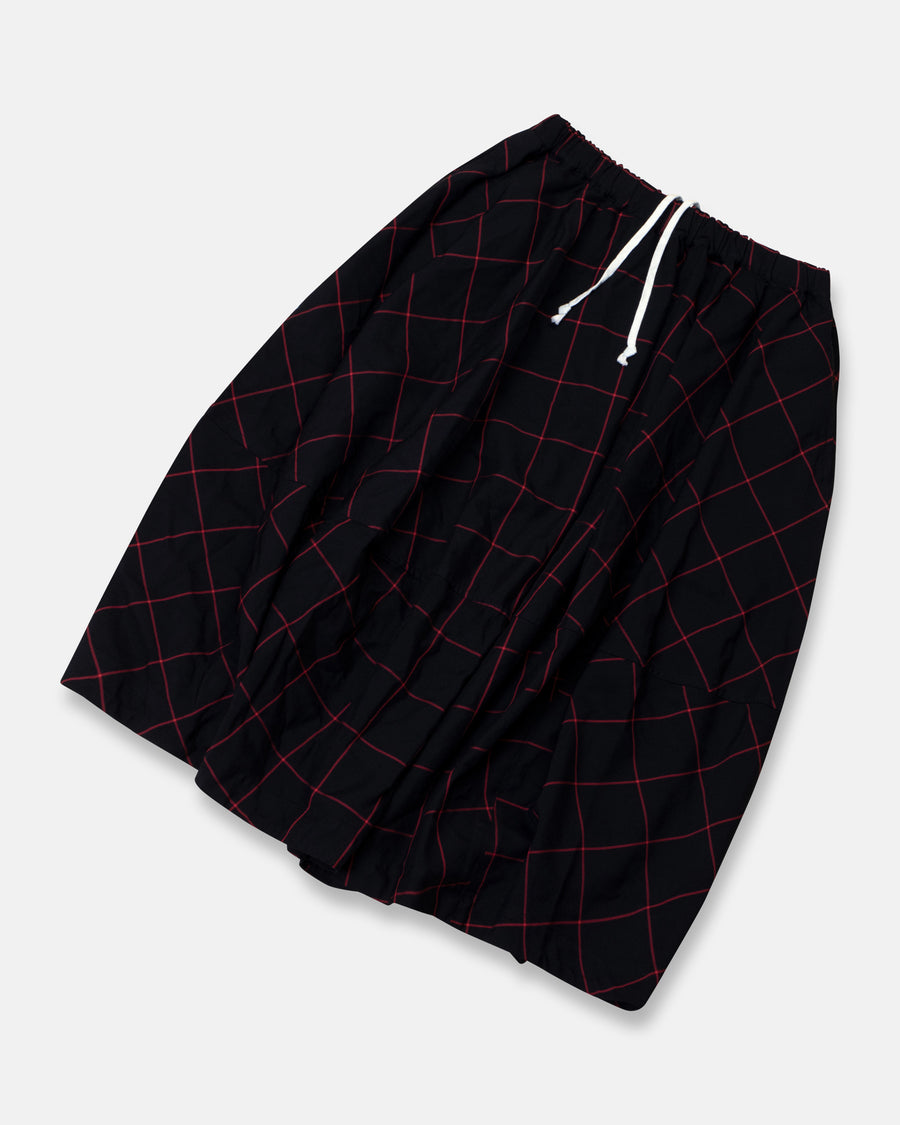 windowpane check skirt